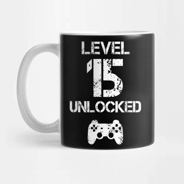 Level 15 Unlocked T-Shirt - 15th Birthday Gift by Ilyashop